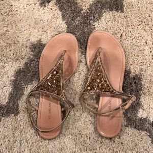 Tan/ gold sandals